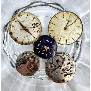 5pcs Beads for Jewelry Assorted Steampunk Gears and Watches Bead #22228 LAST ONE